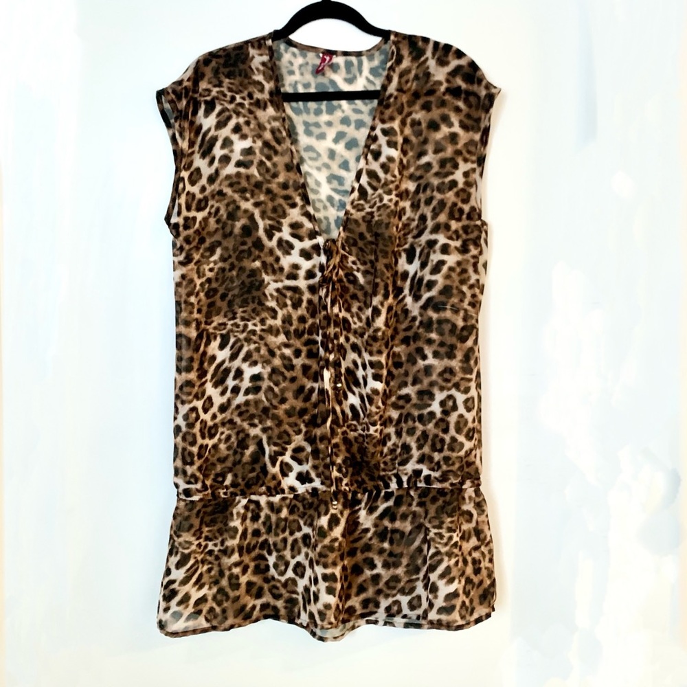 Animal print Cover up dress